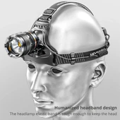 pilelistore PeakStar PS-8002 Sensörlü Zoomlu Profesyonel Şarjlı Kafa Lambası thumbnail 3