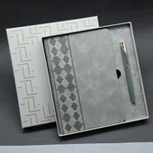 pilelistore Kutulu Gri Defter Ve Metal Kalem Seti thumbnail 1