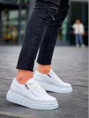 KB-X155 Kuback Beyaz Cilt Detaylı Beyaz Yüksek Taban Günlük Spor Ayakkabı thumbnail 3