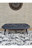 Ufo Oturak Bench - Siyah Boyalı Sivriltme Ayak - Oturak - Bench - Puf - Yatak Ucu Pufu Füme Renk 100 x 50 Boyut/Ebat - 2