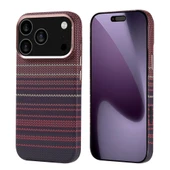 iPhone 17 Pro Kılıf Kablosuz Şarj Özellikli Karbon Fiber Görünümlü Nekst Kapak thumbnail 1