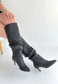 Zelya Siyah Cilt Topuklu Çizme thumbnail 3