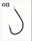 Fudo 2601 UMI TANAGO NO:12 BLACK NIKEL 18li Olta İğnesi thumbnail 1