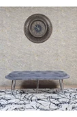Ufo Oturak Bench - Krom Kaplama Sivriltme Ayak - Oturak - Bench - Puf - Yatak Ucu Pufu Gri Renk 100 x 50 Boyut/Ebat thumbnail 3