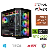 E.POWER RYZEN 7 5700X 32G DDR4 1TB M.2 RTX4070 Super A520 A750W - 1