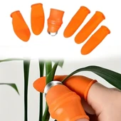 5 Parça Pratik Parmak Koruyucu 1 Parça Baş Parmak Bıçaklı Eldiven Sebze Meyve Soyucu Kesme Ayıklayıcı Silikon Set thumbnail 1