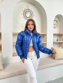 Puffer kısa mont mavi st25534 thumbnail 7