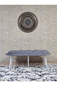 Ufo Oturak Bench - Beyaz Boyalı Sivriltme Ayak - Oturak - Bench - Puf - Yatak Ucu Pufu Gri Renk 100 x 50 Boyut/Ebat thumbnail 3