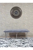 Ufo Oturak Bench - Krom Kaplama Telli Ayak - Oturak - Bench - Puf - Yatak Ucu Pufu Gri Renk 100 x 50 Boyut/Ebat thumbnail 3