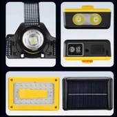 pilelistore F.B.I Pro F-3003 Alüminyum PM10-TG LED Type-C Powerbank ve Solar Şarjlı Kamp Kafa Feneri - 3