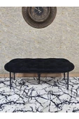 Ufo Oturak Bench - Siyah Boyalı Telli Ayak - Oturak - Bench - Puf - Yatak Ucu Pufu Siyah Renk 100 x 50 Boyut/Ebat - 2