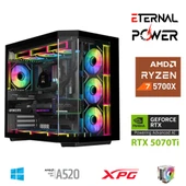 E.POWER RYZEN 7 5700X 32G DDR4 1TB M.2 RTX5070Ti A520 A750W - 1