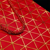 Büyük Boy Kırmızı Gold Desenli Hediye Çantası - 2