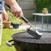 Mangal Izgara Temizleme Fırçası – Paslanmaz Çelik Telli, Uzun Saplı Grill Temizlik Aparatı Mangal Temizlik Fırçası thumbnail 1