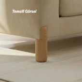 Bohem 4 ADET Kayın Bej Renk Sert Plastik Ayak 15 cm Mobilya Tekli Kanepe Koltuk Baza Yükseltme Ayağı thumbnail 6