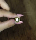 Doğal Taş Aytaşı Doğal Taşlı Antik Model Kadın Ayarlanabillir Yüzük euy77ay thumbnail 3