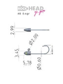 Fujin Rock-Head 8no Aji Game Jighead thumbnail 2
