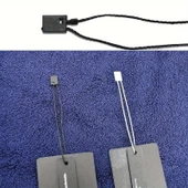 Kilitli Ip- Etiket Bağlama Ipi Renk: Gümüş Uzunluk: 18cm (500 Adet) thumbnail 2