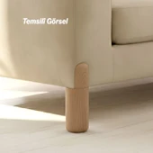 Bohem 4 ADET Kayın Bej Renk Sert Plastik Ayak 15 cm Mobilya Tekli Kanepe Koltuk Baza Yükseltme Ayağı thumbnail 2