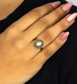 Doğal Taş Aytaşı Doğal Taşlı Antik Model Kadın Ayarlanabillir Yüzük euy77ay thumbnail 2