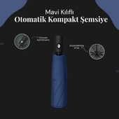 Mavi Kılıflı Otomatik Kompakt Şemsiye - 1