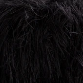 Loren Luna Tavşan Tüyü Siyah El Örgü İpi - R004 - 34002 thumbnail 2