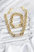 Xuping Gurmet Gold Renk Kolye ve Bileklik Seti - EBJ251025W38317 thumbnail 2