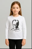 GALA ATATÜRK baskılı uzunkol ünisex çocuk tişört thumbnail 7