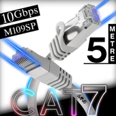 MN6 M109SP Cat7 Kablo 5 Metre/10 Gbps'e kadar-Örgülü ve folyo ekranlama/5 Metre Cat7 Ethernet Kablosu - 1