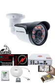 1 Kameralı Set - 5MP Sony SecuLensli 1080p Full HD AHD, 6 Atom LED, Gece Görüşlü, IP66 Plastik Kasa - 1