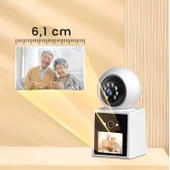 Çift Lensli 6MP,  Wi-Fi Panorama Bebek Kamerası - Video Görüşme, İç Mekan Mini Kamera, Renkli Gece Görüşü - 7
