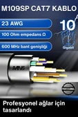 MN6 M109SP Cat7 Kablo 3 Metre/10 Gbps'e kadar-Örgülü ve folyo ekranlama/3 Metre Cat7 Ethernet Kablosu thumbnail 4