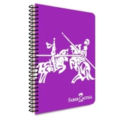 Faber-Castell Knights A4 100 Yaprak Plastik Kapak Spiralli Defter Çizgisiz thumbnail 3