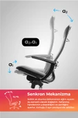 Metta Samurai Ergonomik Koltuk | Bel Destekli, Tekerlekli, Yükseklik Ayarlı, Deri Makam Koltuğu -2D7.4.1.61 thumbnail 3