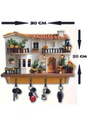 2D Dekoratif Ahşap Anahtar Askılığı Modern Ve Şirin Görünümlü Anahtarlık (20 x 30 CM) thumbnail 4