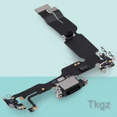 Apple İphone 15 PLUS Full Şarj Soketi Filmi FLEX Orjinal (SİYAH) - 1