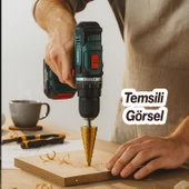 Kademeli Matkap Ucu 4 20 mm Titanyum Kaplama Metal Sac Delme Spiral Uç Seti Konik Basamaklı Çelik thumbnail 5