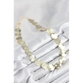 Pirinç Sıralı Para Model Gold Renk Kadın Kolye Vice-5353 - 2