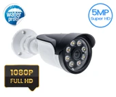 Kadraj 5mp Sony SecuLensli 1080p 8 Warm Led Colorvu Gece Renkli Görüş Su Geçirmez Full HD Güvenlik - 1