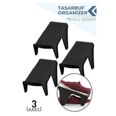 3’lü Ayakkabı Düzenleyici Set – Çift Katlı Tasarım | Dolap İçi Alan Tasarrufu | Kaymaz Yüzey - 1