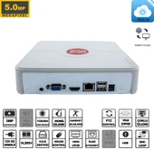 Kadraj NVR Kayıt Cihazı 16 Kanal 5MP 1080P H265 5in1 Hibrit P6SLite - 3