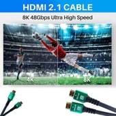 PrimeX PX-H8K01 Fully 1.5m 8K Hdmi Kablo, HDR V2.1 ARC Hdmi Kablo, V2.1 Kablo HDMI - 5