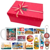 Tunus Hediye Kutusu 10 Parça Kupa Magnet Anahtarlık Kutu thumbnail 1