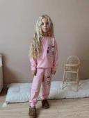 Cg Kids Labubu 2 iplik Kız Çocuk Alt Üst Süper Tarz Takım Sırt Baskılı - 1