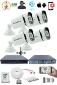 4 Kamera Güvenlik Seti - 5MP Sony SecuLens, 1080p HD AHD, Gece Renkli Görüş, 4x Ultra Warm LED, Colorvu Teknolojisi, V1 - 2
