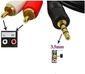 PrimeX PX-AUX5R 3.5mm AUX RCA Ses Kablosu, 5 Metre Aux Ses Sistemi Kablosu, Aux RCA Ses Kablosu - 2