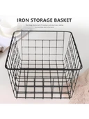 2'li Tel Saklama Sepetleri, Çiftlik Evi Metal Tel Sepet Dondurucu Depolama Organizatör thumbnail 3