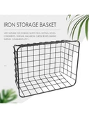 2'li Tel Saklama Sepetleri, Çiftlik Evi Metal Tel Sepet Dondurucu Depolama Organizatör thumbnail 4