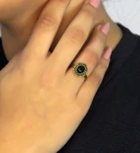 Doğal Taş Oniks Doğal Taşlı Antik Model Kadın Ayarlanabillir Yüzük euy77o thumbnail 1