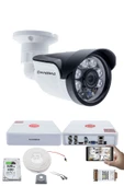1 Kameralı Set - 5MP Sony SecuLensli 1080p Full HD AHD, 6 Atom LED, Gece Görüşlü, IP66 Plastik Kasa - 1